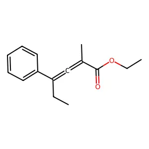 Ethyl 2-methyl-4-phenylhexa-2,3-dienoate structure
