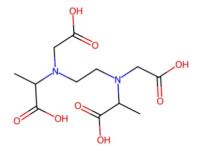 Ethylenediamine-N,N-diacetic-N,N-DI-*A-propionic structure