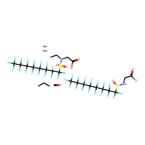 Sodium N-ethyl-N-[(heptadecafluorooctyl)sulphonyl]glycinate structure