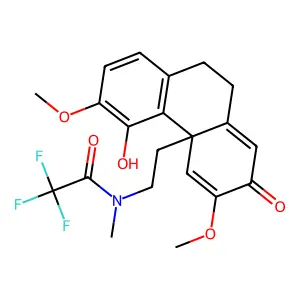 2,2,2-trifluoro-N-[2-(5-hydroxy-3,6-dimethoxy-2-oxo-9,10-dihydrophenanthren-4a-yl)ethyl]-N-methylacetamide structure