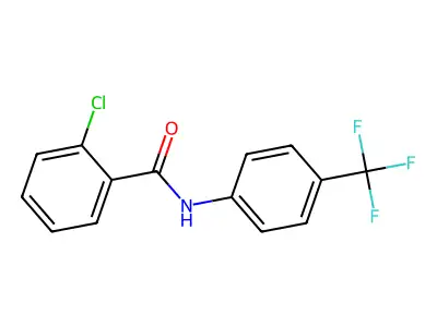 2-chloro-N-[4-(trifluoromethyl)phenyl]benzamide structure