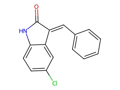 3-benzylidene-5-chloro-1H-indol-2-one structure