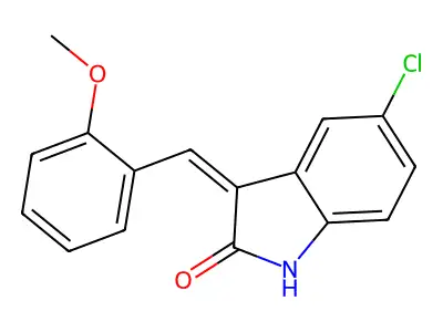 5-Chloro-3-(2-methoxybenzylidene)indolin-2-one structure
