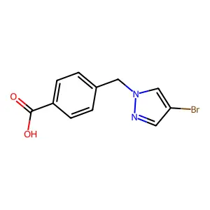 4-[(4-Bromo-1H-pyrazol-1-yl)methyl]benzoic acid structure