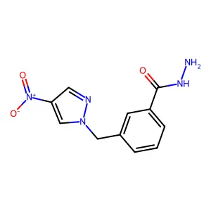 3-((4-Nitro-1H-pyrazol-1-yl)methyl)benzohydrazide structure