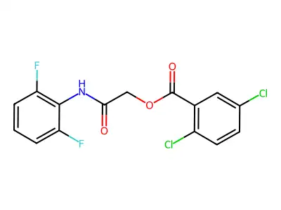 [2-(2,6-Difluoroanilino)-2-oxoethyl] 2,5-dichlorobenzoate structure