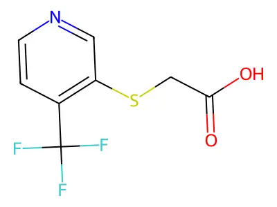 ((4-(Trifluoromethyl)pyridin-3-yl)thio)acetic acid structure