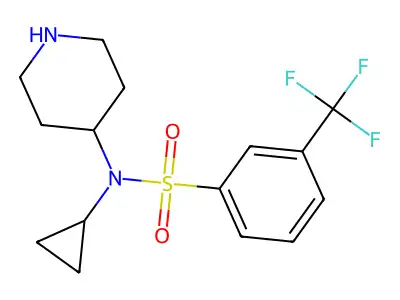 N-Cyclopropyl-N-piperidin-4-yl-3-(trifluoromethyl)benzenesulfonamide structure
