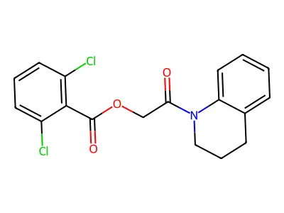 2-(3,4-Dihydro-1(2H)-quinolinyl)-2-oxoethyl 2,6-dichlorobenzoate structure