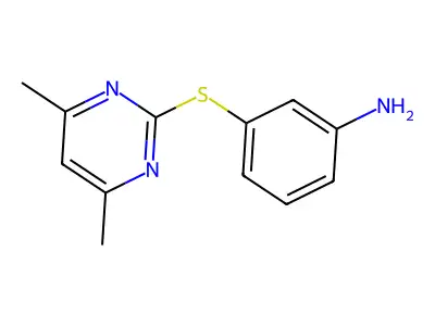 3-[(4,6-Dimethylpyrimidin-2-yl)thio]aniline structure