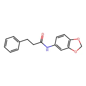 N-(1,3-benzodioxol-5-yl)-3-phenylpropanamide structure