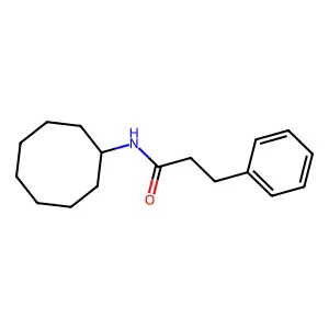 N-cyclooctyl-3-phenylpropanamide structure