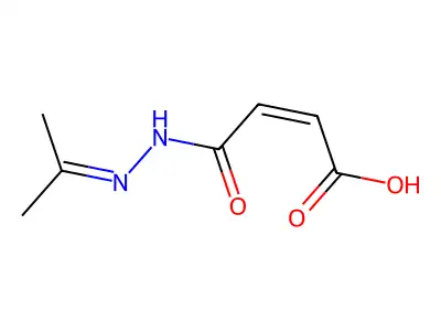 (Z)-4-oxo-4-(2-(propan-2-ylidene)hydrazinyl)but-2-enoic acid structure