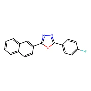 2-(4-Fluorophenyl)-5-(2-naphthyl)-1,3,4-oxadiazole structure
