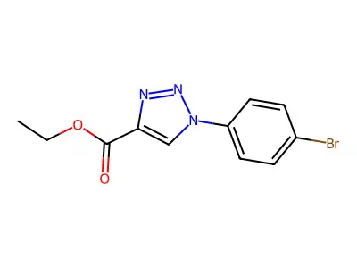 ethyl 1-(4-bromophenyl)-1H-1,2,3-triazole-4-carboxylate structure