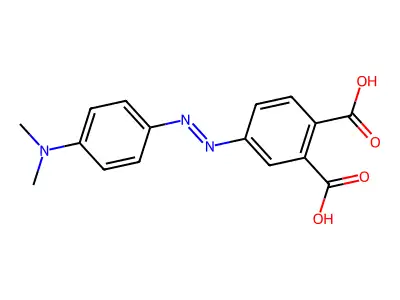 4-{[4-(Dimethylamino)phenyl]diazenyl}benzene-1,2-dicarboxylic acid structure