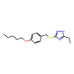 5-ethyl-3-[(4-pentoxyphenyl)methylsulfanyl]-1H-1,2,4-triazole structure