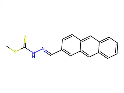methyl N-(anthracen-2-ylmethylideneamino)carbamodithioate structure
