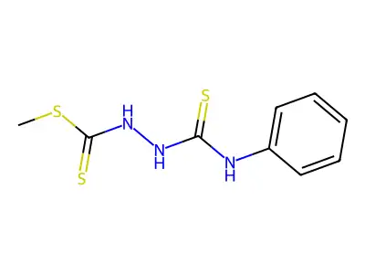 Methyl 2-(anilinocarbothioyl)hydrazinecarbodithioate structure