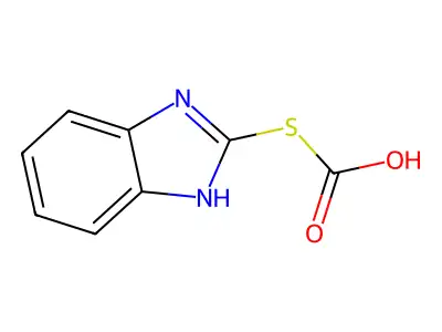 1H-benzimidazol-2-ylsulfanylformic acid structure
