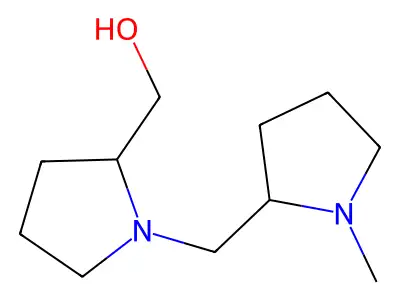 [1-[(1-Methylpyrrolidin-2-yl)methyl]pyrrolidin-2-yl]methanol structure