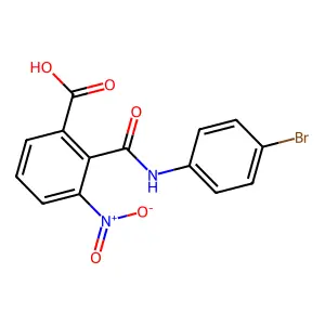 2-[(4-Bromophenyl)carbamoyl]-3-nitrobenzoic acid structure