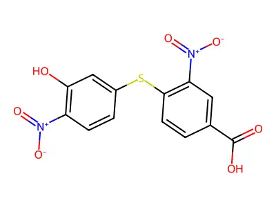 4-(3-Hydroxy-4-nitrophenylthio)-3-nitrobenzoic acid structure