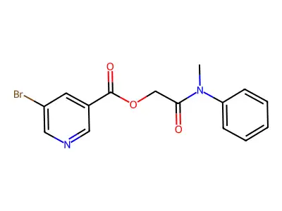 [Methyl(phenyl)carbamoyl]methyl 5-bromopyridine-3-carboxylate structure
