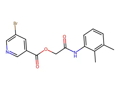 [2-(2,3-Dimethylanilino)-2-oxoethyl] 5-bromopyridine-3-carboxylate structure