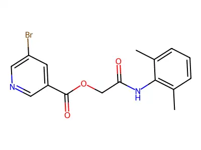[2-(2,6-Dimethylanilino)-2-oxoethyl] 5-bromopyridine-3-carboxylate structure