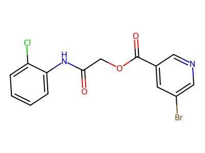 [2-(2-Chloroanilino)-2-oxoethyl] 5-bromopyridine-3-carboxylate structure