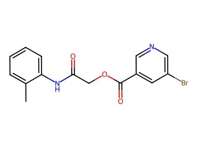 2-[(2-Methylphenyl)amino]-2-oxoethyl 5-bromopyridine-3-carboxylate structure