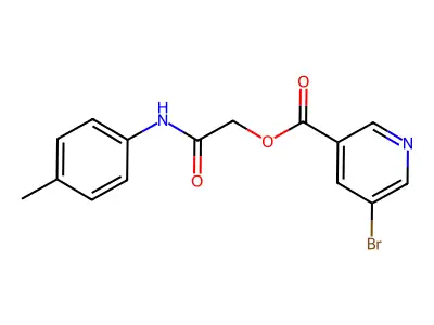 [(4-Methylphenyl)carbamoyl]methyl 5-bromopyridine-3-carboxylate structure