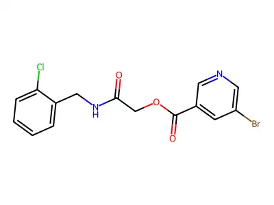 {[(2-Chlorophenyl)methyl]carbamoyl}methyl 5-bromopyridine-3-carboxylate structure