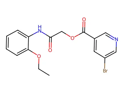 [2-(2-Ethoxyanilino)-2-oxoethyl] 5-bromopyridine-3-carboxylate structure