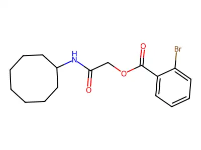 [2-(Cyclooctylamino)-2-oxoethyl] 2-bromobenzoate structure