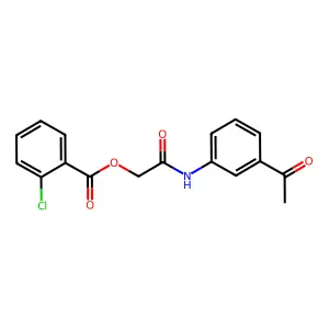 2-(3-Acetylanilino)-2-oxoethyl 2-chlorobenzoate structure
