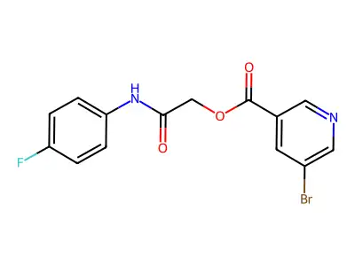 2-((4-Fluorophenyl)amino)-2-oxoethyl 5-bromonicotinate structure