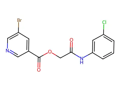 [2-(3-Chloroanilino)-2-oxoethyl] 5-bromopyridine-3-carboxylate structure