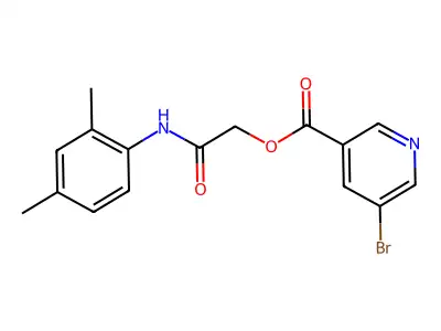 2-((2,4-Dimethylphenyl)amino)-2-oxoethyl 5-bromonicotinate structure