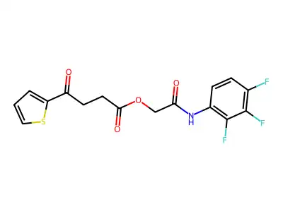 [2-Oxo-2-(2,3,4-trifluoroanilino)ethyl] 4-oxo-4-thiophen-2-ylbutanoate structure
