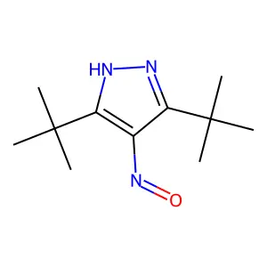 3,5-ditert-butyl-4-nitroso-1H-pyrazole structure