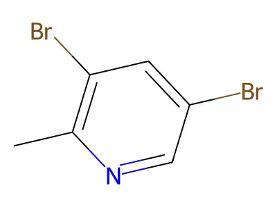 3,5-Dibromo-2-methylpyridine structure