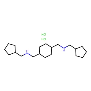 1,4-Cyclohexanebis(methylamine), N,N'-bis(cyclopentylmethyl)-, dihydrochloride structure