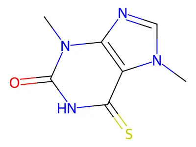 3,7-Dimethyl-6-thioxanthine structure
