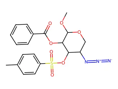 [5-Azido-2-methoxy-4-(4-methylphenyl)sulfonyloxyoxan-3-yl] benzoate structure