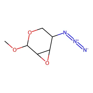 2-Azido-5-methoxy-4,7-dioxabicyclo[4.1.0]heptane structure