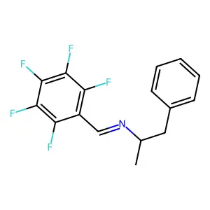 Benzeneethanamine, alpha-methyl-N-[(pentafluorophenyl)methylene]- structure