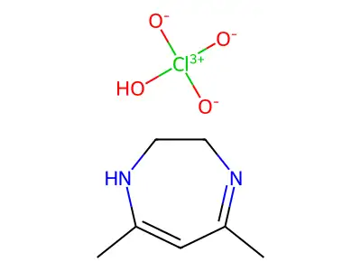 1H-1,4-Diazepine, 2,3-dihydro-5,7-dimethyl-, perchlorate (1:1) structure