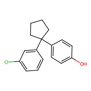 4-[1-(3-Chlorophenyl)cyclopentyl]phenol structure